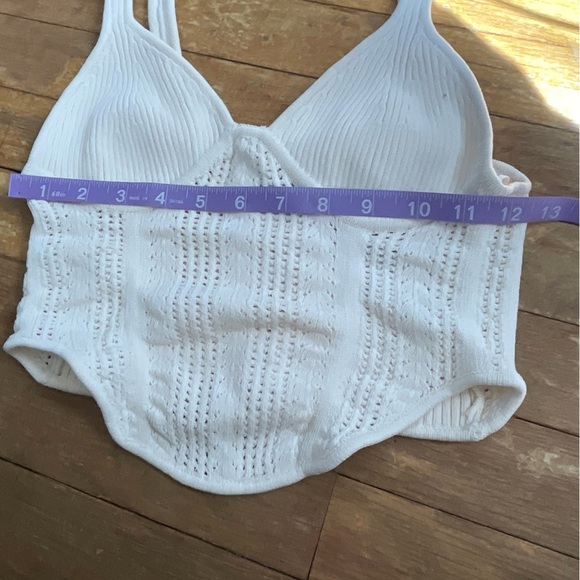 NWOT GARAGE bralette ribbed crop top super cute size L boho festival - Picture 6 of 7